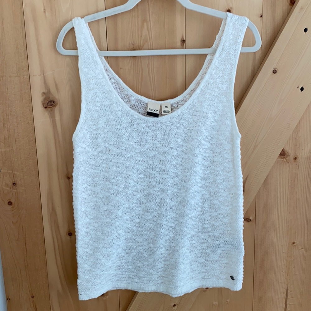 Roxy beach sweater tank off white M